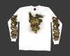 Tattoo Skull Eagle and Snake Biker T-Shirt Long Sleeve