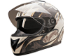HCI Double Visor Full Face White Matt Golden