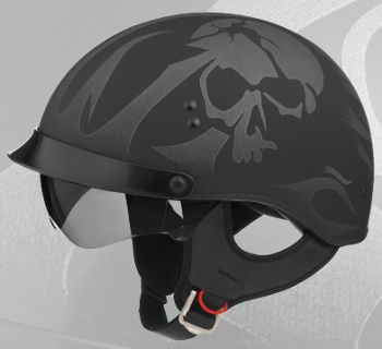 Gmax 1/2 Helmet - Matt Skull
