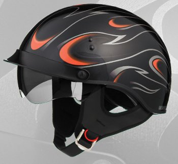 Gmax 1/2 Helmet - Orange Flames