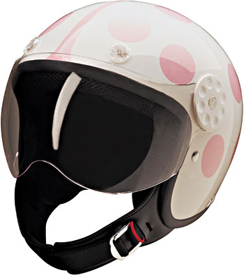 HCI 3/4 Pilot Style - Ladybug Pink on White
