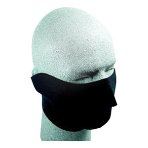 Solid Black Neoprene Half Face Mask