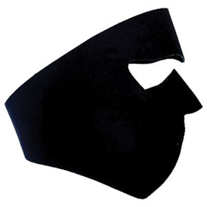 Solid Black Neoprene Full Face Mask