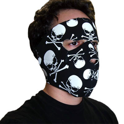 Skull Pattern Neoprene Face Mask