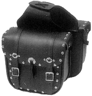 Saddlebags Classic Small Studded Conchos 12 x 11 x 5 in.