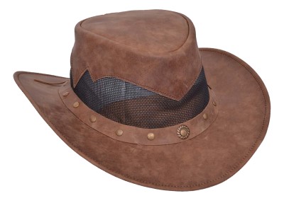 Brown Vented Crushable Hat