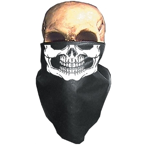 Leather Face Mask w/ Skull